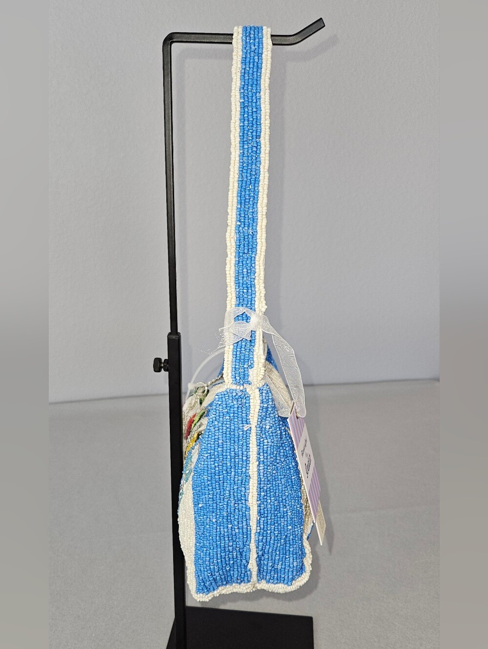 NWT Viral Beaded Cocktail Shoulder Bag with Matching Beaded Cocktail Purse Charm - Picture 7 of 16
